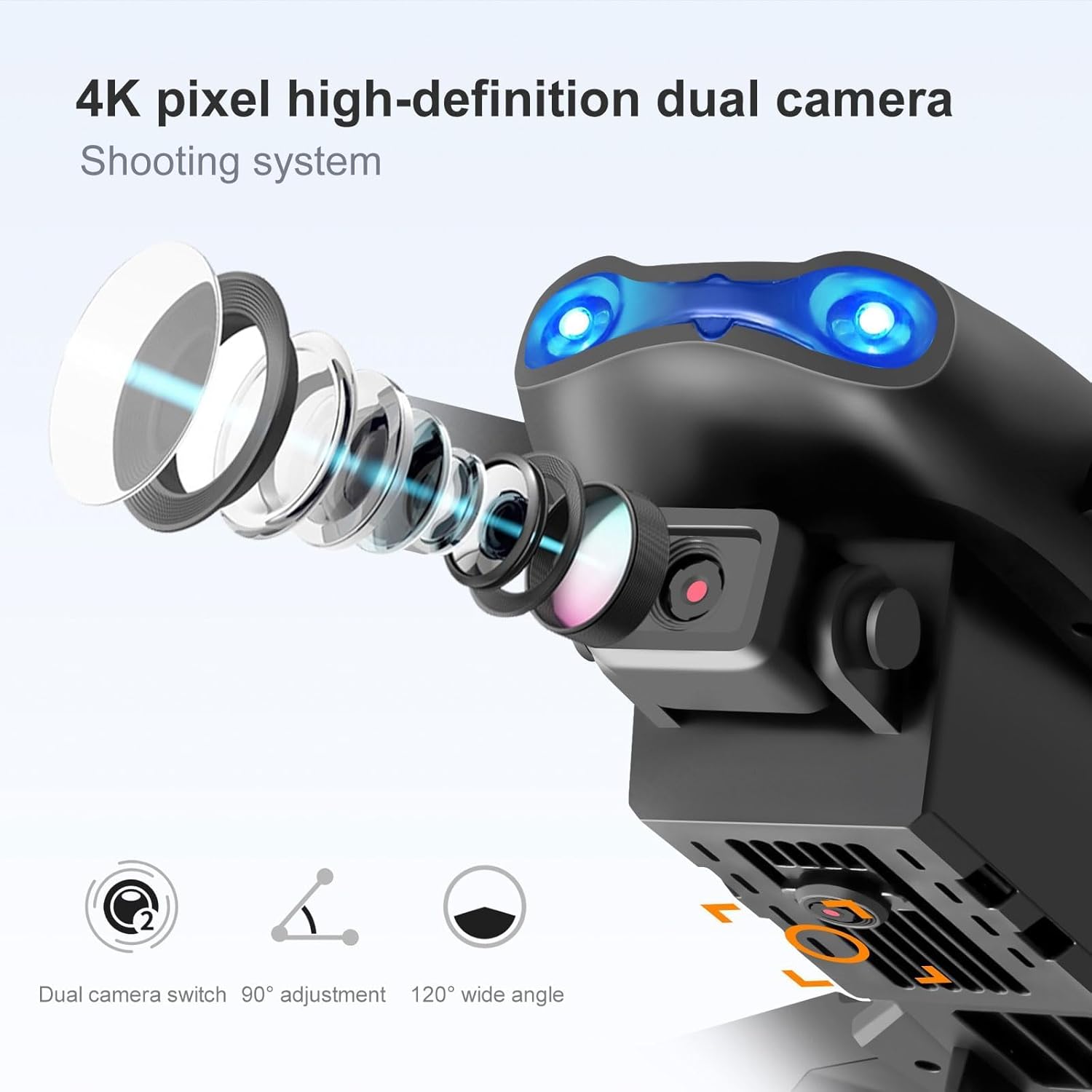 2025 FPV Drone with 1080P Dual HD Cameras Upgraded Version RC Quadcopter for Adults and Kids, Beginner WiFi RC Drone Live Video 2