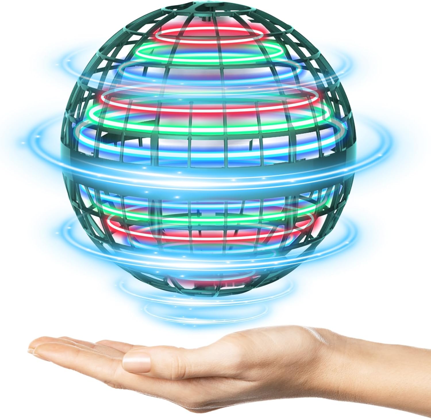Amplelife Flying Orb Ball Toy 2023 - Hover Boomerang Galaxy Floating Orbs Drones for Kids Adults Outdoor Indoor Christmas New Year Playing Balls Toys (Green)