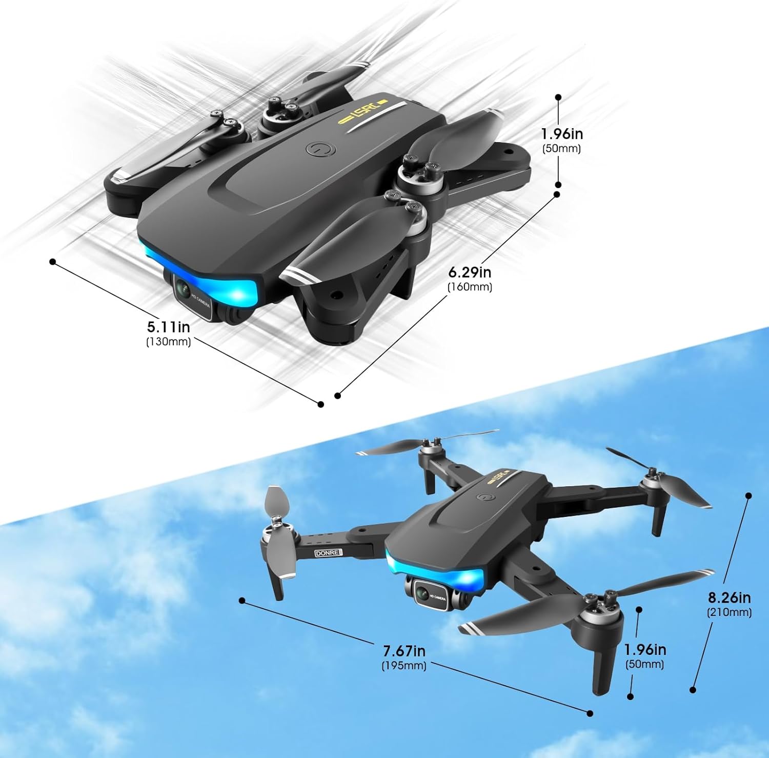 BTMETER GPS Drone with 4K Camera, Brushless Motor, Foldable RC Quadcopter Remote Control Beginner Drone with Auto Return, Follow Me, Circle Fly, 28pcs Propeller Blades  3pcs Battery for 84min Flight