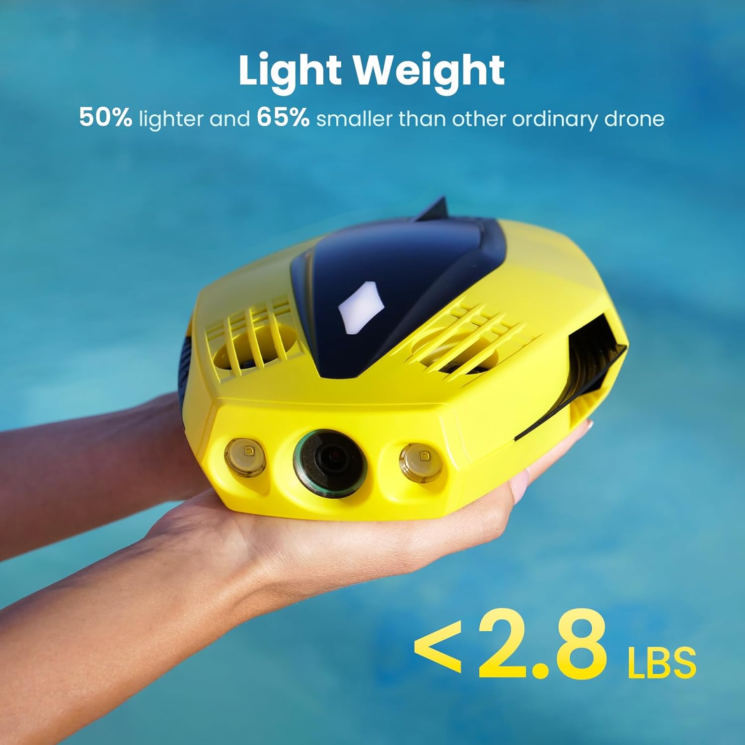 CHASING Dory Underwater Drone - Palm-Sized 1080p Full HD Underwater Drone with Camera for Real Time Viewing, APP Remote Control and Portable with Carrying Case, WiFi Buoy and 49 ft Tether