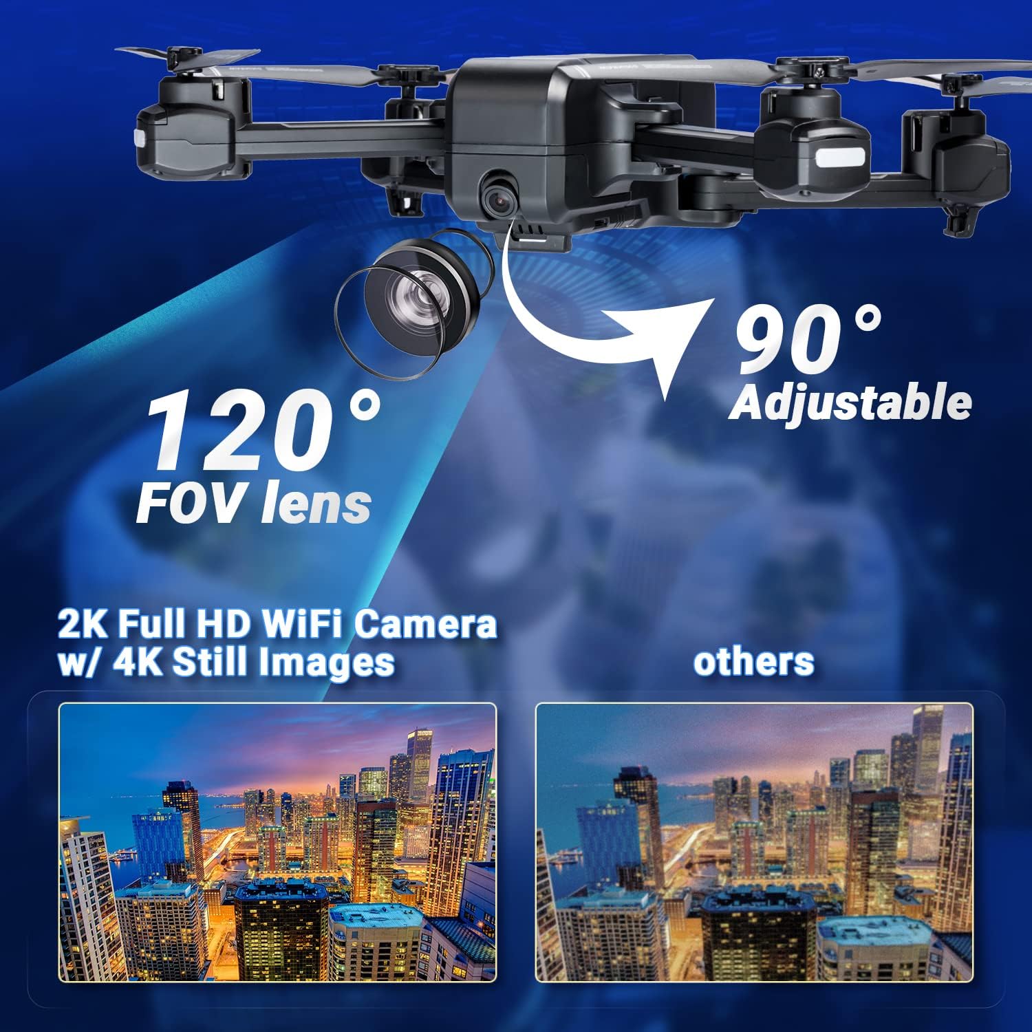 Contixo F21 1080P UHD Camera Drone – 3D Flips, Brushless Motors, Obstacle Avoidance, Foldable Design, One-Key Start, Altitude Hold, 15-Minute Flight Time – Ideal for Beginners and Kids and Adults