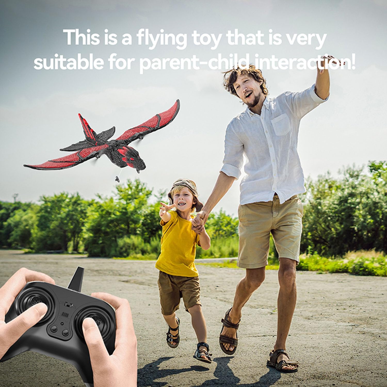 DEERC RC Plane, 2.4GHZ Remote Control Airplane W/ 3 Batteries  6-axis Gyro Stabilizer, 2CH RTF RC Glider Toy for Beginners Kids Boys Girls Adults