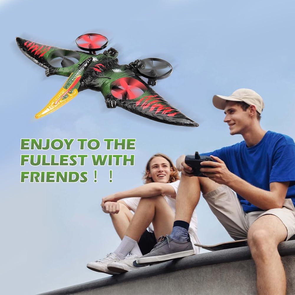 Dragon Remote Control Airplane for Adults RC Plane Dinosaur 2.4G 6-Axis Gyro EPP Foam RC Aircraft One Key Take Off 360 Rotation Easy to Fly Glider Flying Toys for Kids and Beginners