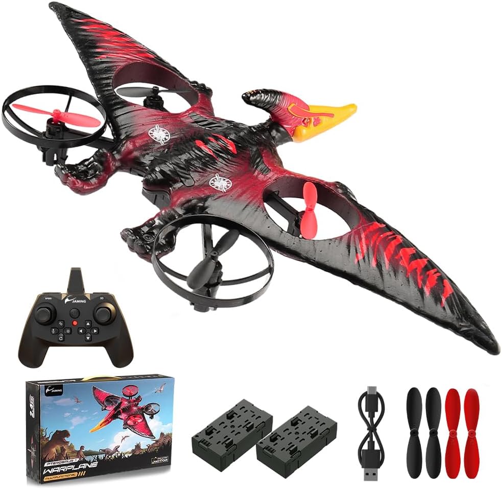 Dragon Remote Control Airplane for Adults RC Plane Dinosaur 2.4G 6-Axis Gyro EPP Foam RC Aircraft One Key Take Off 360 Rotation Easy to Fly Glider Flying Toys for Kids and Beginners