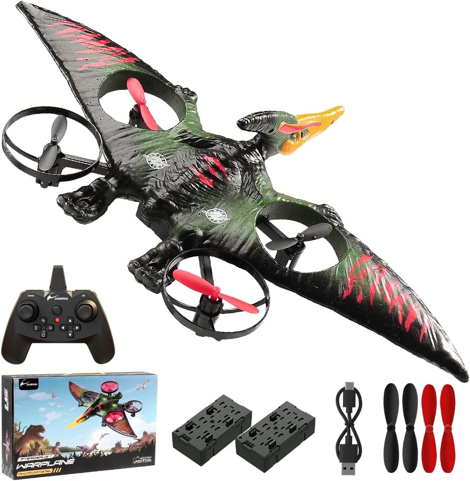 Dragon Remote Control Airplane for Adults RC Plane Dinosaur 2.4G 6-Axis Gyro EPP Foam RC Aircraft One Key Take Off 360 Rotation Easy to Fly Glider Flying Toys for Kids and Beginners
