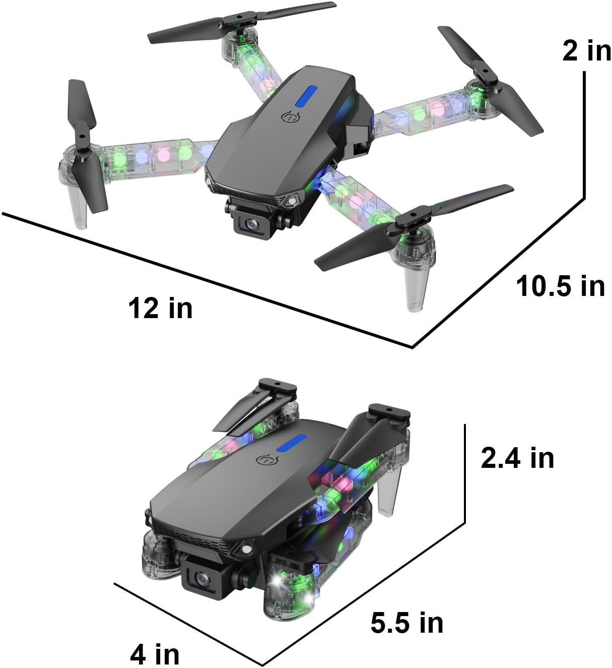 Drone with Camera 1080P for Kids Foldable Mini Drone for Kids Adults Beginners Boys Toys One Key Take Off/Landing Turn Over Gifts for Boys Pink