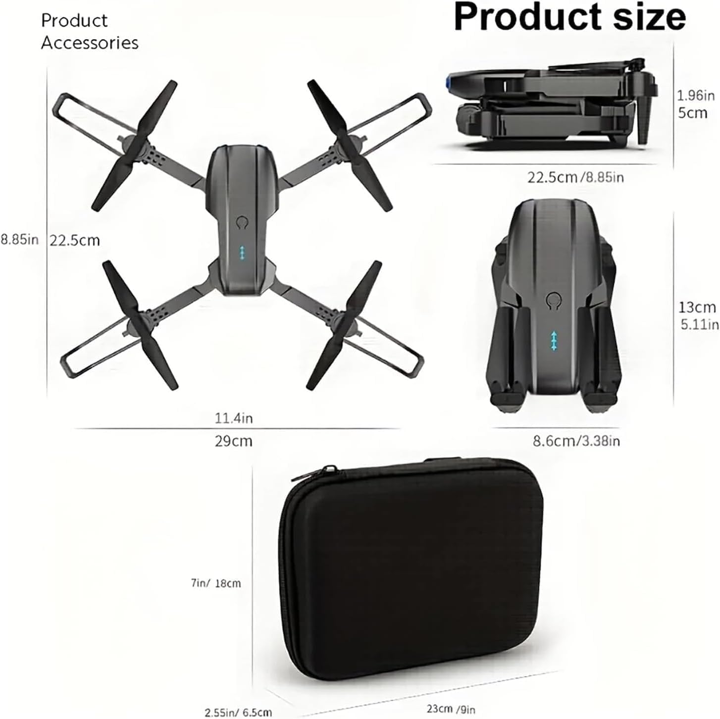 [Dual Camera GPS Drone] HD Dual Camera GPS Drone - Long Endurance Dual Folding RC Quadcopter Altitude Keeper - For Adults  Beginners