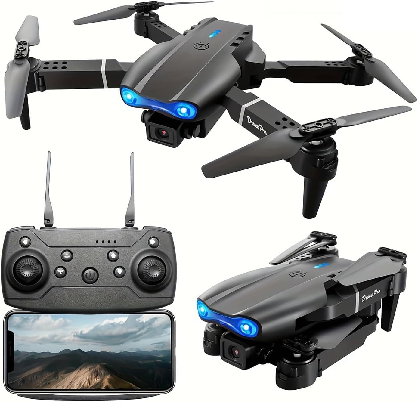 [Dual Camera GPS Drone] HD Dual Camera GPS Drone - Long Endurance Dual Folding RC Quadcopter Altitude Keeper - For Adults  Beginners