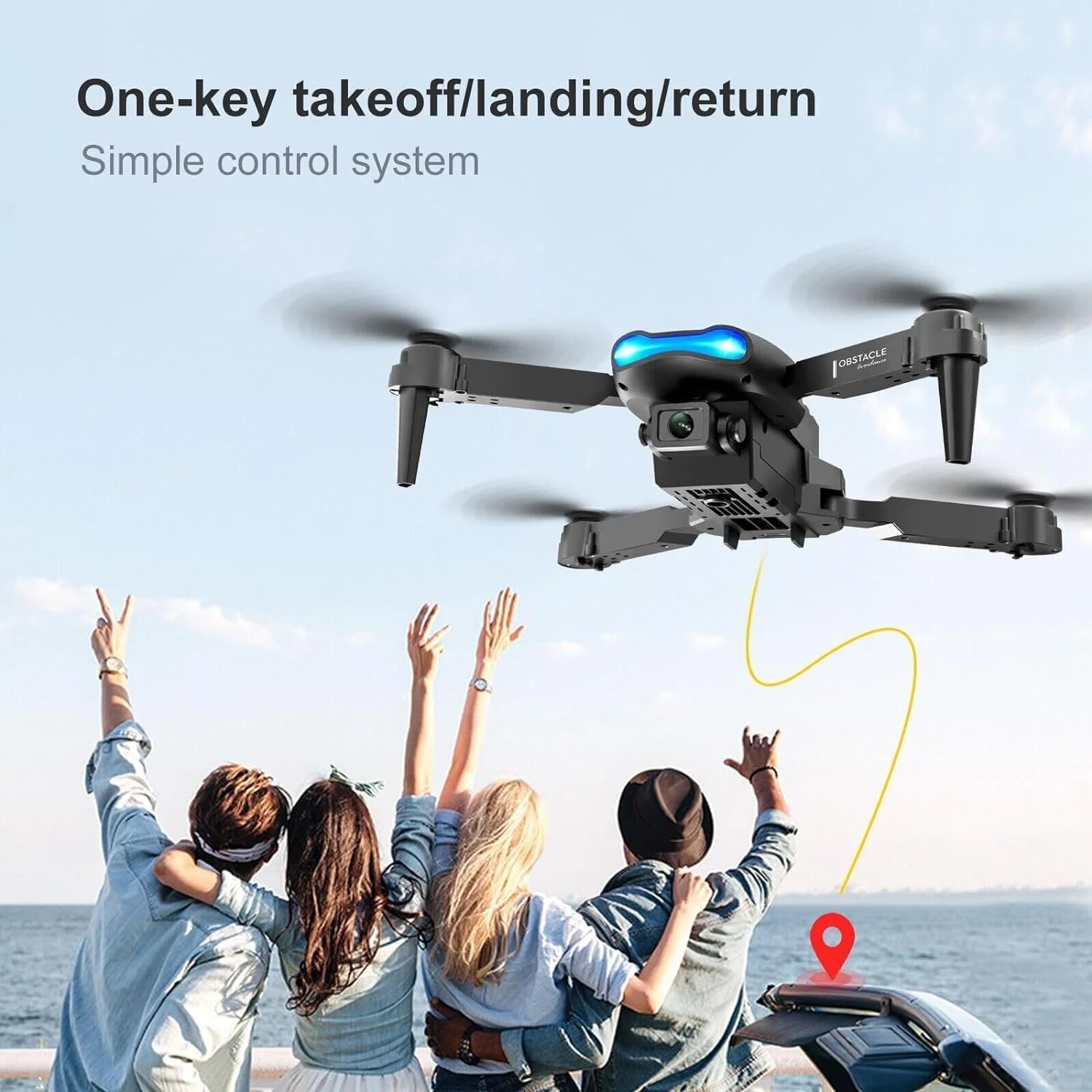 [Dual Camera GPS Drone] HD Dual Camera GPS Drone - Long Endurance Dual Folding RC Quadcopter Altitude Keeper - For Adults  Beginners