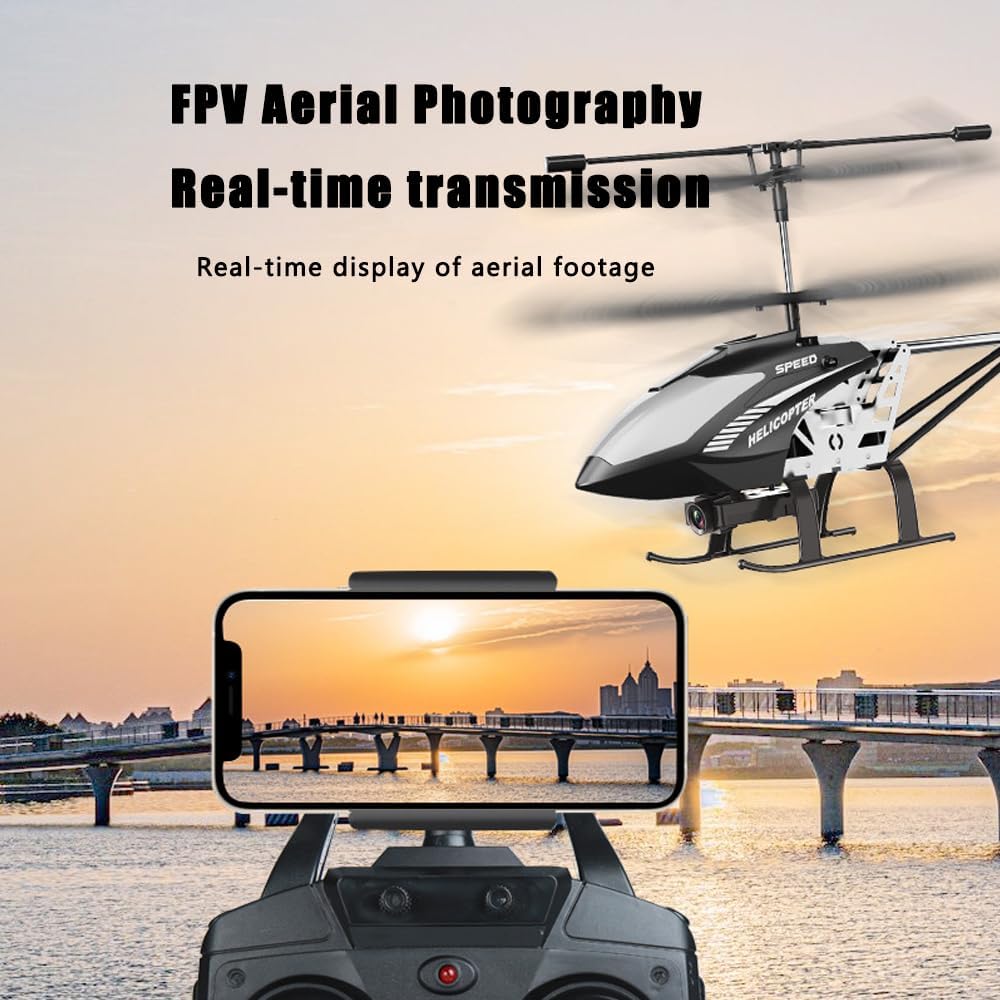 Extra Large 3.5 Channel RC Helicopters for Adults Radio Controlled Helicopters with 50cm 1080P Camera, Indoor Outdoor Airplane Flying Toy for Boy and Girl Xmas Gift