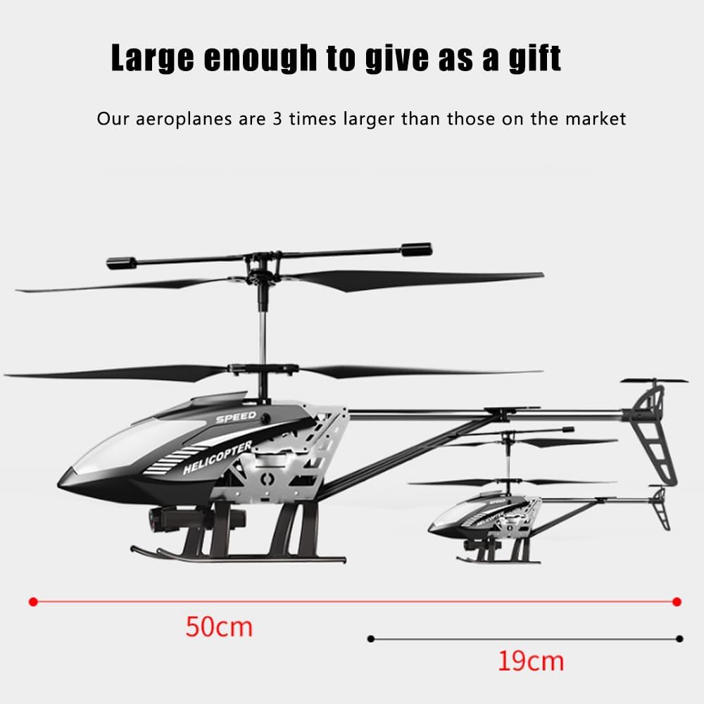 Extra Large 3.5 Channel RC Helicopters for Adults Radio Controlled Helicopters with 50cm 1080P Camera, Indoor Outdoor Airplane Flying Toy for Boy and Girl Xmas Gift