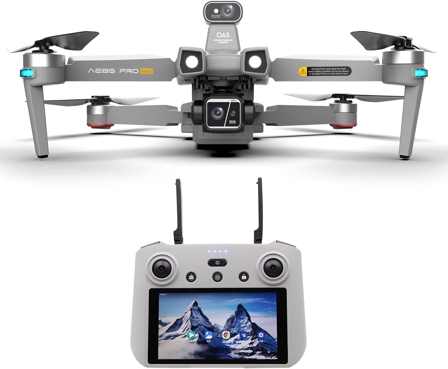 GPS Drone with Camera 4K for Adults,Professional 3-Axis Gimbal  4K/30FPS EIS Camera, Smart Return to Home,Gesture Selfie,Fixed Point Surround,360° Obstacle Avoidance, Brushless Motors Level 8 Wind Resistance,Foldable Mini Drones for Beginners
