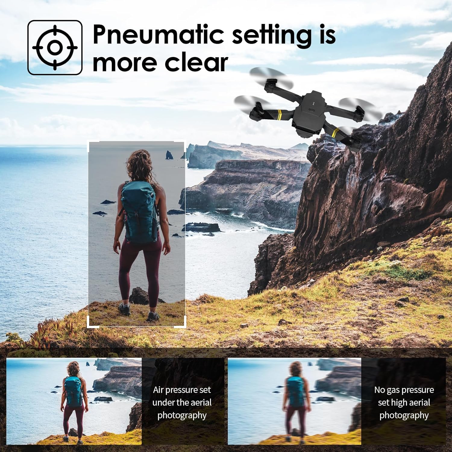 Starship 4k Drone, Camera for Adults 4K Drones High Resolution Aerial Photography Videography, Micro Drone with Carrying Case for Adult Beginners and Kids (Black 1set)