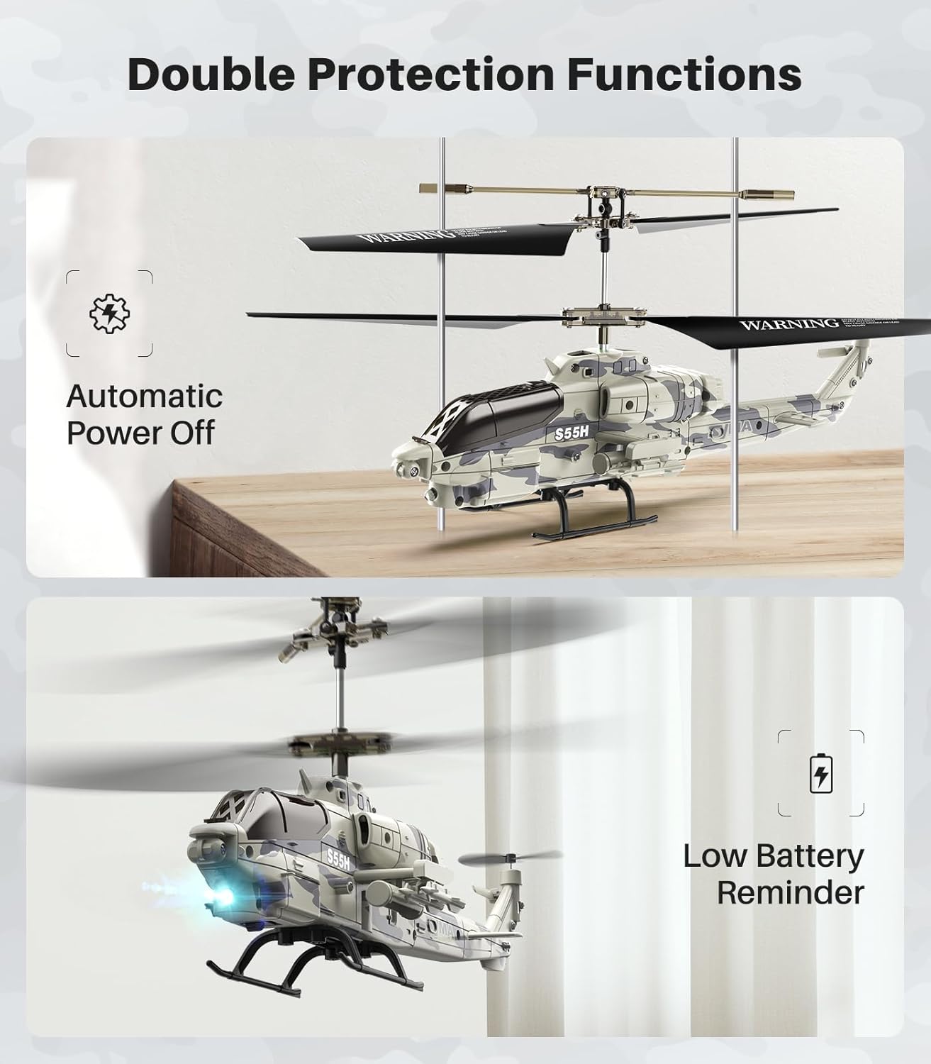 SYMA Remote Control Helicopter, S54H RC Helicopter for Adults with One-Key Take Off/Landing, Gyro Stabilizer, Altitude Hold, 3.5 Channel, 7-10 Min Flight Time - Helicóptero de Control Remoto