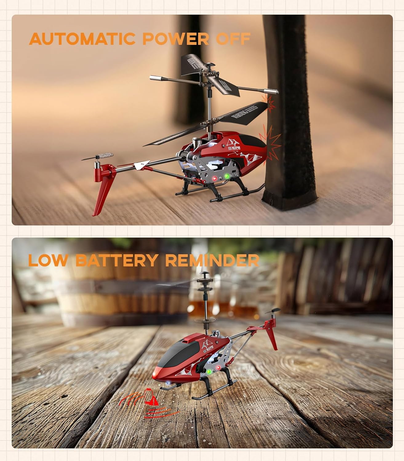 SYMA S107H-E RC Helicopter for Kids and Beginners, Remote Control Helicopter with Altitude Hold, 2 Speed Modes, Whole Alloy Toy for Boys Girls Indoor Gift