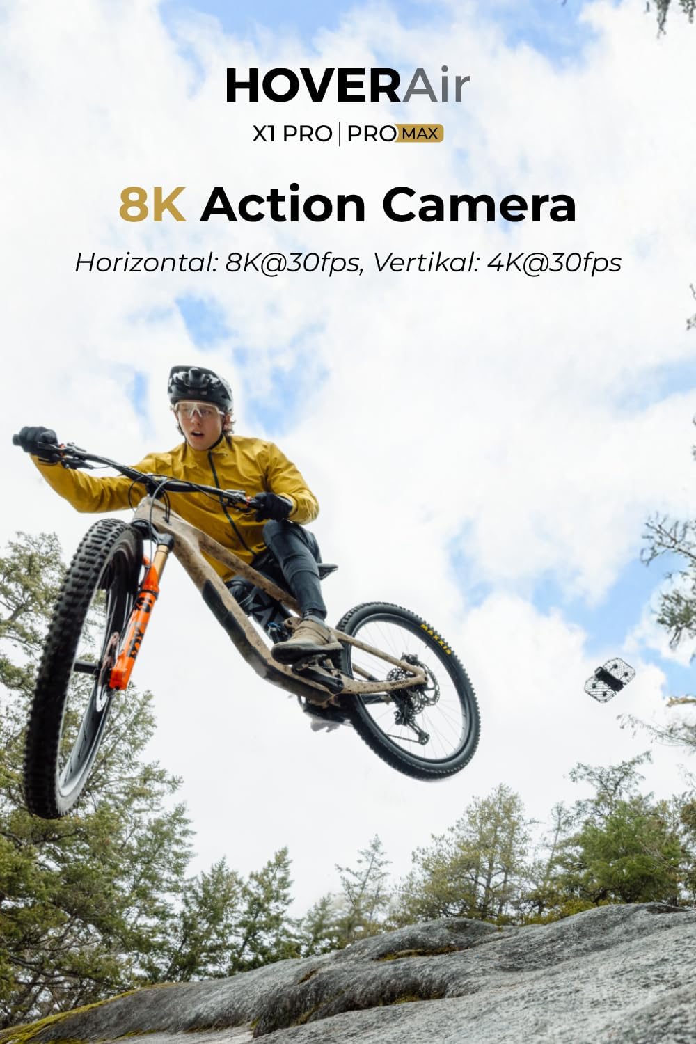 X1 PRO 4K Action Flying Camera, Foldable Drone with Camera with 42 KM/H Follow Speed, 10+ Fully Automatic Flight Modes, Fly Anywhere with OmniTerrain, SmoothCapture 2.0(Standard)